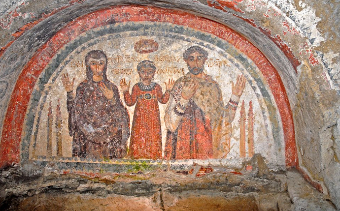 Неаполь Катакомбы Сан Дженнаро Рисунки Святых